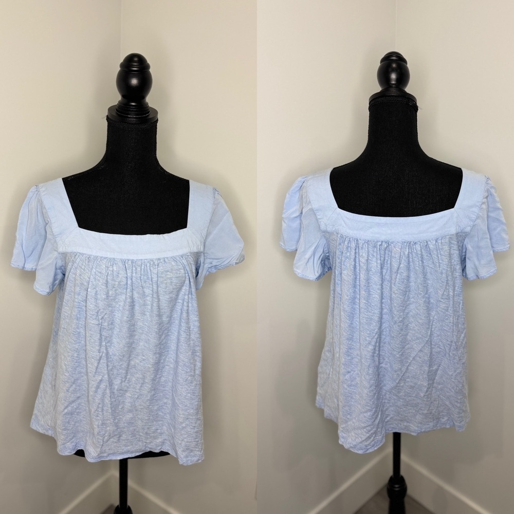 Vince Camuto Blue Babydoll Top (M)